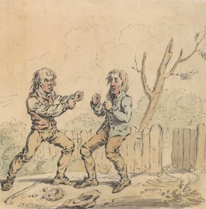 Kaksi miestä Fisticuffsissa tekijältä James Gillray