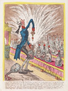 Uncorking Old Sherry, pub. 1805 (käsin väritetty kaiverrus)