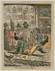 Erittäin liukas sää tekijältä James Gillray