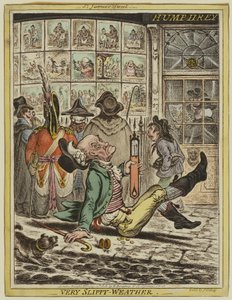 Erittäin liukas sää tekijältä James Gillray