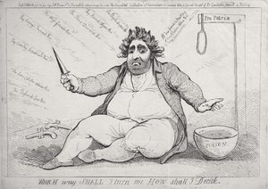 Mihin suuntaan käännyn minut, miten päätän, julkaisija S.W. Fores vuonna 1793