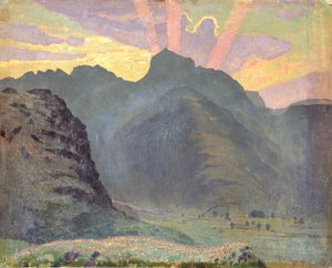 Auringonnousu järvialueella, 1915