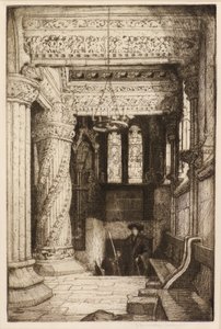 Prentice Pillar, Rosslyn Chapel (etsaus) tekijältä James Hamilton Mackenzie