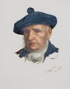 Miehen pää, 1885 (öljy kortille)