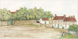 Field House Farm (akvarelli, runkoväri ja muste paperille)