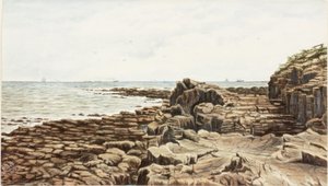 Tynemouth Sharpness Pointista (akvarelli ja vartaloväri paperilla) tekijältä James Henry Cleet