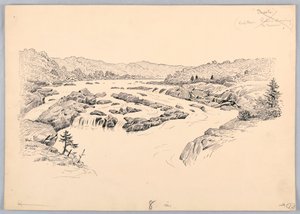 River Rapids, Design for Washington Board of Trade Dinner, 13. toukokuuta 1908 tekijältä James Henry Moser