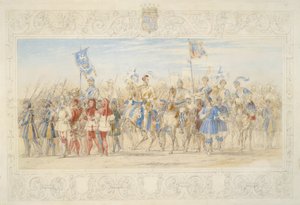 Archibald William Montgomerie, Earl of Eglinton, Lord of the Tournament (lyijykynä, wc ja bodycolour paperille).