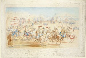 Lähitaistelu (nro 1), 1839 (kynä ja wc paperilla)
