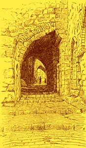 Jerusalemin vanhan kaupungin katu - Raamattu tekijältä James Jacques Joseph (after) Tissot