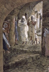 Kuolleiden ilmestykset Jerusalemin kaduilla, kuvitus teokselle The Life of Christ, n. 1886-1894 (wc ja guassi pahville) tekijältä James Jacques Joseph Tissot