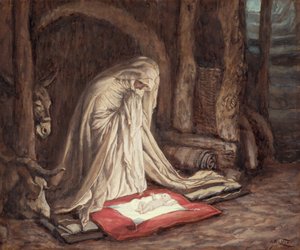 Herramme Jeesuksen Kristuksen syntymä, kuvitus teokselle The Life of Christ, n. 1886-1894 (guassi pahville) tekijältä James Jacques Joseph Tissot