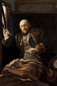 Herrasmies junavaunussa, 1870-80 tekijältä James Jacques Joseph Tissot