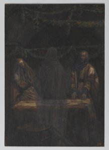 Hän katosi heidän silmistään, kuva Herramme Jeesuksen Kristuksen elämästä, 1886-94 (wc grafiitin päällä paperilla) tekijältä James Jacques Joseph Tissot