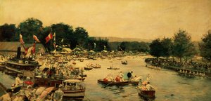 Henley Regatta, n. 1877 tekijältä James Jacques Joseph Tissot