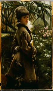 Kasvihuoneessa, n. 1867-69 tekijältä James Jacques Joseph Tissot
