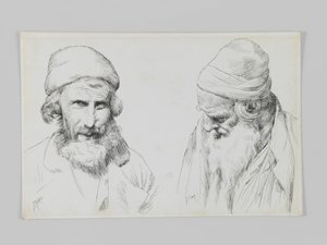 Juutalaiset ja jemeniläiset, Jerusalem, kuva Herramme Jeesuksen Kristuksen elämästä (kynä ja muste kudottupaperille) tekijältä James Jacques Joseph Tissot