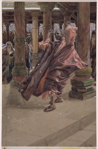 Juudas tekee parannuksen ja palauttaa rahat, kuvitus teokseen The Life of Christ, n. 1886-1894 (wc ja guassi pahville) tekijältä James Jacques Joseph Tissot