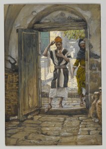 Kun astut sisään taloon, tervehdi sitä, kuva Herramme Jeesuksen Kristuksen elämästä (wc grafiitin päällä paperilla) tekijältä James Jacques Joseph Tissot
