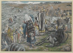 Jerusalemista palatessa huomataan, että Jeesus on kadonnut, esimerkki teoksesta The Life of Our Lord Jesus Christ (wc grafiitin päällä paperilla) tekijältä James Jacques Joseph Tissot