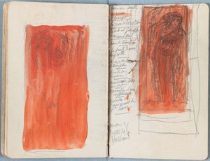 Sivuja Sketches for The Life of Our Lord Jesus Christ -albumista 1880-luvun lopulla (grafiitti ja pesu paperille) tekijältä James Jacques Joseph Tissot