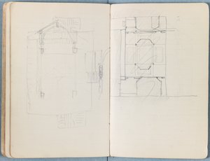 Sivuja albumista Sketches for The Life of Our Lord Jesus Christ, 1880-luvun loppu (grafiitti ja pesu paperille). tekijältä James Jacques Joseph Tissot