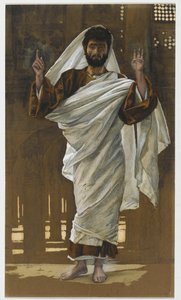 Pyhä Bartolomeus, kuvitus teokseen The Life of Christ, n. 1886-1894 (wc ja guassi pahville) tekijältä James Jacques Joseph Tissot
