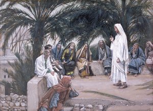 The First Shall Be the Last, kuvitus teokseen The Life of Christ, n. 1886-1894 (wc ja guassi pahville) tekijältä James Jacques Joseph Tissot