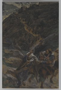 Apostolien lento, esimerkki teoksesta Herramme Jeesuksen Kristuksen elämä, 1886-94 (wc grafiitin päällä paperilla) tekijältä James Jacques Joseph Tissot