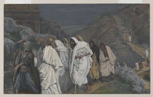 Pyhän Pietarin protestit, esimerkki teoksesta The Life of Our Lord Jesus Christ, 1886-94 (wc grafiitin päällä paperilla) tekijältä James Jacques Joseph Tissot