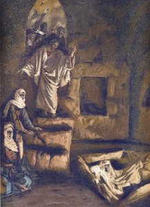 Lasaruksen ylösnousemus - Lasaruksen ylösnousemus - "" Meidän Herramme Jeesuksen Kristuksen elämästä"" - 1899 James Tissot - Herramme Jeesuksen Kristuksen elämä, kirjoittanut Jacques Joseph (Jacques Joseph) Tissot dit James Tissot (1836- 1902) tekijältä James Jacques Joseph Tissot