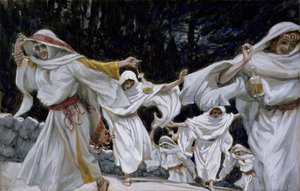 Viisaat neitsyet, kuvitus teokseen The Life of Christ, n. 1886-1894 (wc ja guassi pahville) tekijältä James Jacques Joseph Tissot
