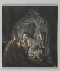 Kaksi tai kolme koolla minun nimessäni, esimerkki teoksesta Herramme Jeesuksen Kristuksen elämä (wc grafiitin päällä paperilla) tekijältä James Jacques Joseph Tissot