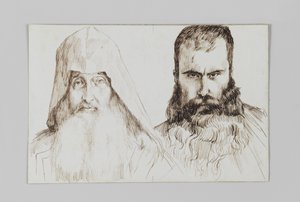 Armenialaisten miesten tyypit Jerusalemissa, esimerkki Herramme Jeesuksen Kristuksen elämästä tekijältä James Jacques Joseph Tissot