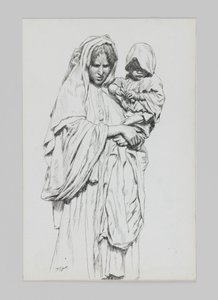 Nainen ja Jerikolainen lapsi, esimerkki teoksesta Herramme Jeesuksen Kristuksen elämä tekijältä James Jacques Joseph Tissot