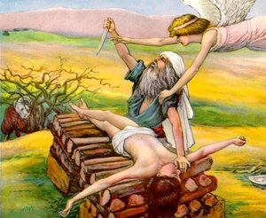 Abrahamin Iisakin uhri - - Raamattu