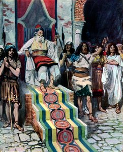 David näkee sanansaattajan saapuvan, Tissot -Raamattu