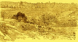 Jerusalemin vanha kaupunki Öljymäeltä nähtynä