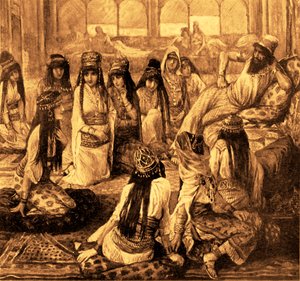 J James Tissot: Salomo ja hänen haareminsa - Raamattu (Kuninkaiden kirja)