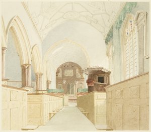 St Mary-le-Portin kirkon sisätilat tekijältä James Johnson