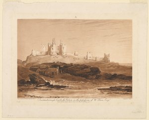 Dunstanburghin linna, "Liber Studiorumista", osa III tekijältä James Mallord William Turner
