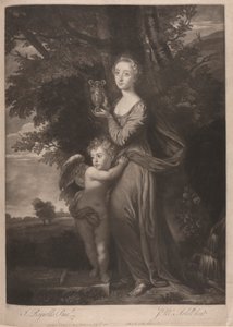 Miss Gravile (Frances Anne Greville ja hänen veljensä "Hebe ja Cupid") tekijältä James McArdell