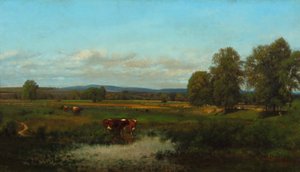 Lehmät laitumella 1870 (Öljy kankaalle)