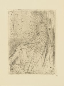 [76] Vaikutukset peruutetuilta levyiltä, Whistler - Maude, Seated. tekijältä James Abbott McNeill Whistler