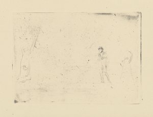 [76] Jäljennöksiä Whistlerin peruutetuista levyistä - [Kaksi hahmoa]. tekijältä James Abbott McNeill Whistler