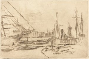 Luonnos Billingsgatesta tekijältä James McNeill Whistler