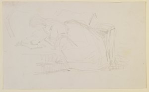 Tyttö makaa sohvalla ja lukee tekijältä James Abbott McNeill Whistler