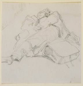 Mies nukkuu matkatavarapinon päällä tekijältä James Abbott McNeill Whistler