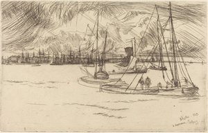 Amsterdam Tolhuisilta nähtynä tekijältä James McNeill Whistler