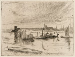 Battersea Dawn (Cadogan Pier) tekijältä James Abbott McNeill Whistler